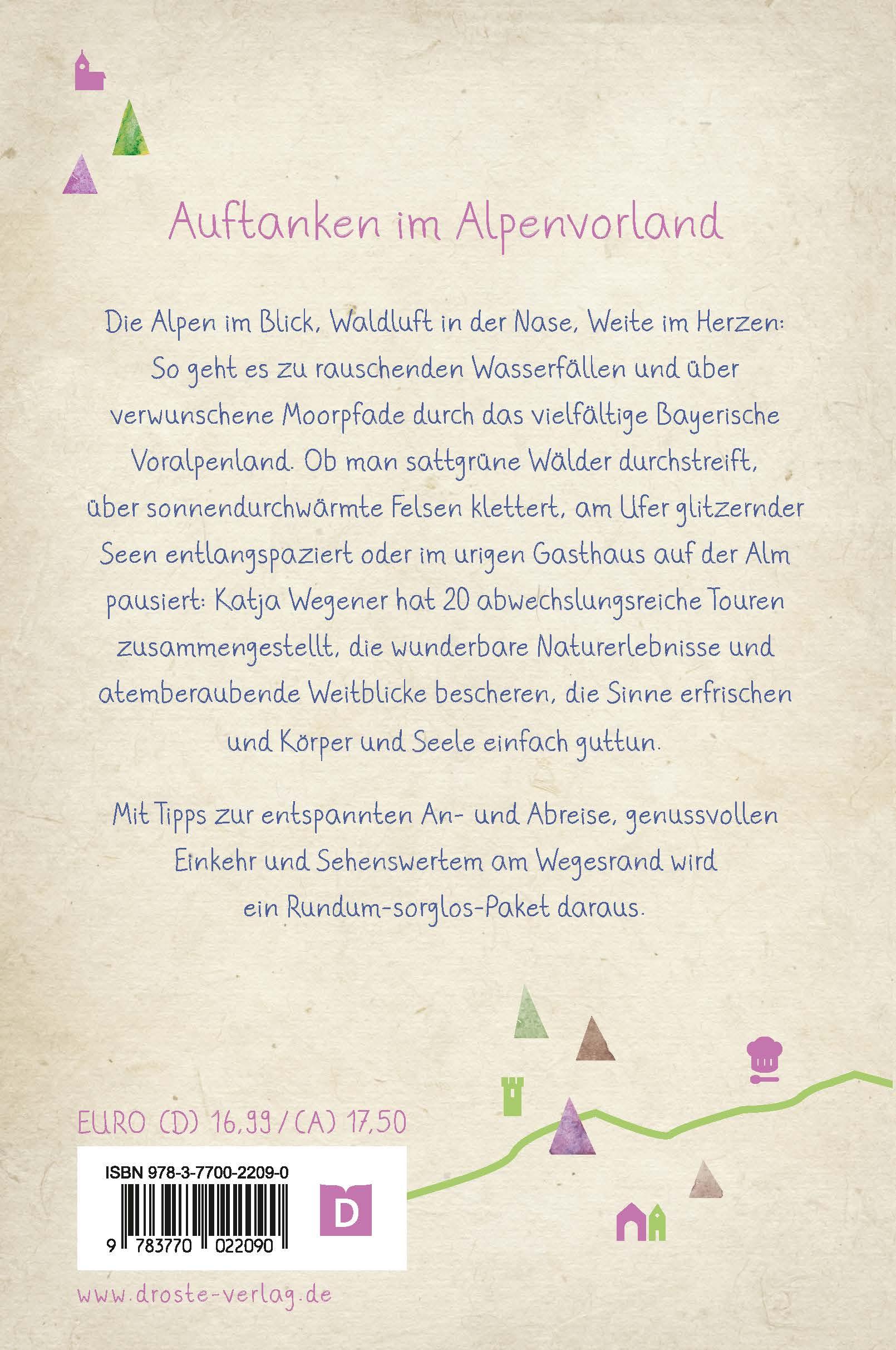 Rückseitencover Bayerische Voralpen. Wandern für die Seele