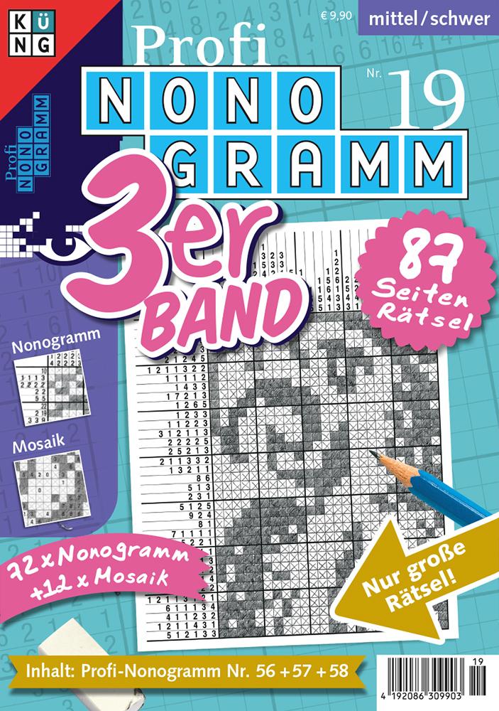 Vorderes Coverbild Profi-Nonogramm 3er-Band Nr. 19