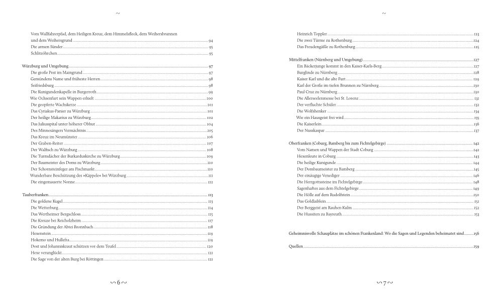 Beispielinhalt (Bild) Sagen und Legenden aus Franken