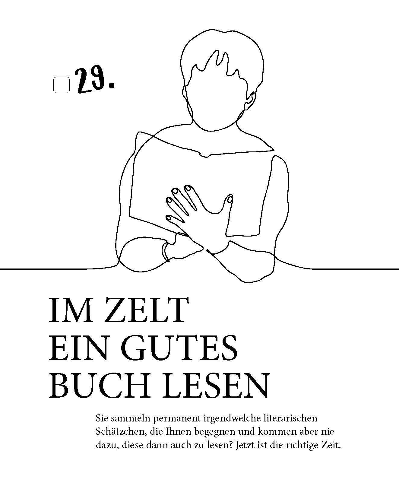 Beispielinhalt (Bild) Die Bucket List für Camper