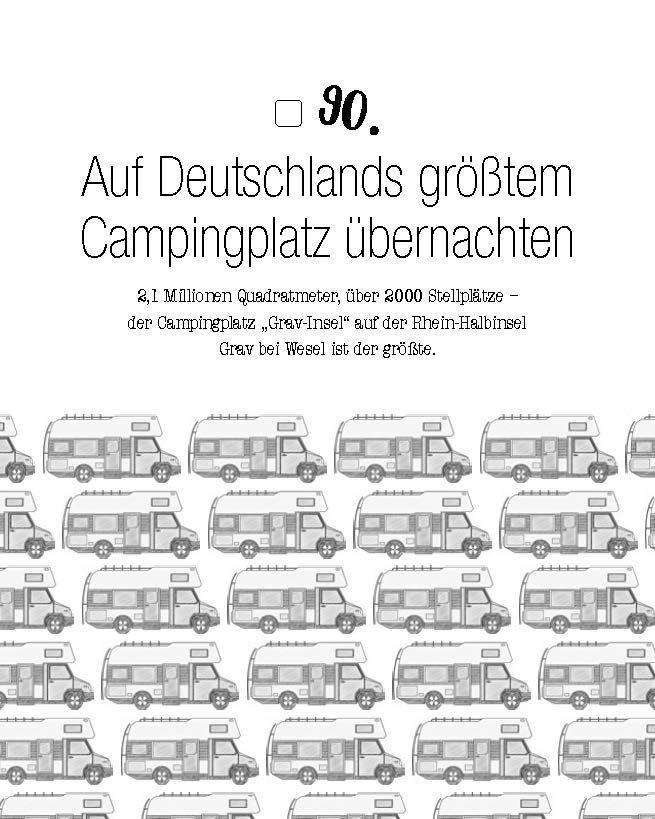 Beispielinhalt (Bild) Die Bucket List für Camper