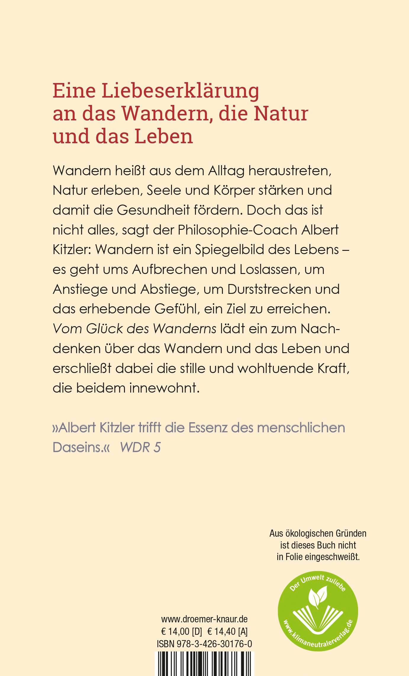 Rückseitencover Vom Glück des Wanderns