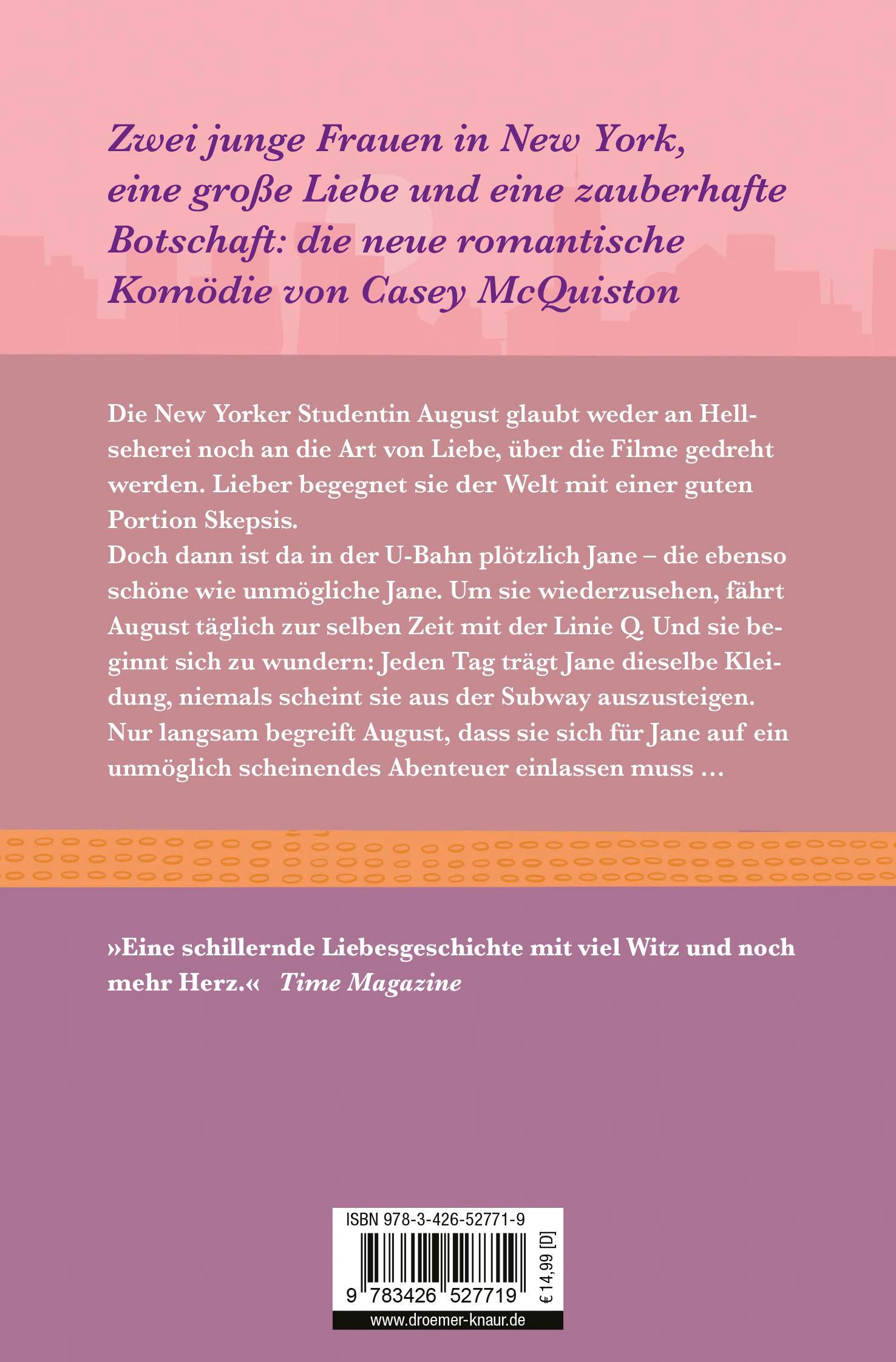 Rückseitencover One Last Stop