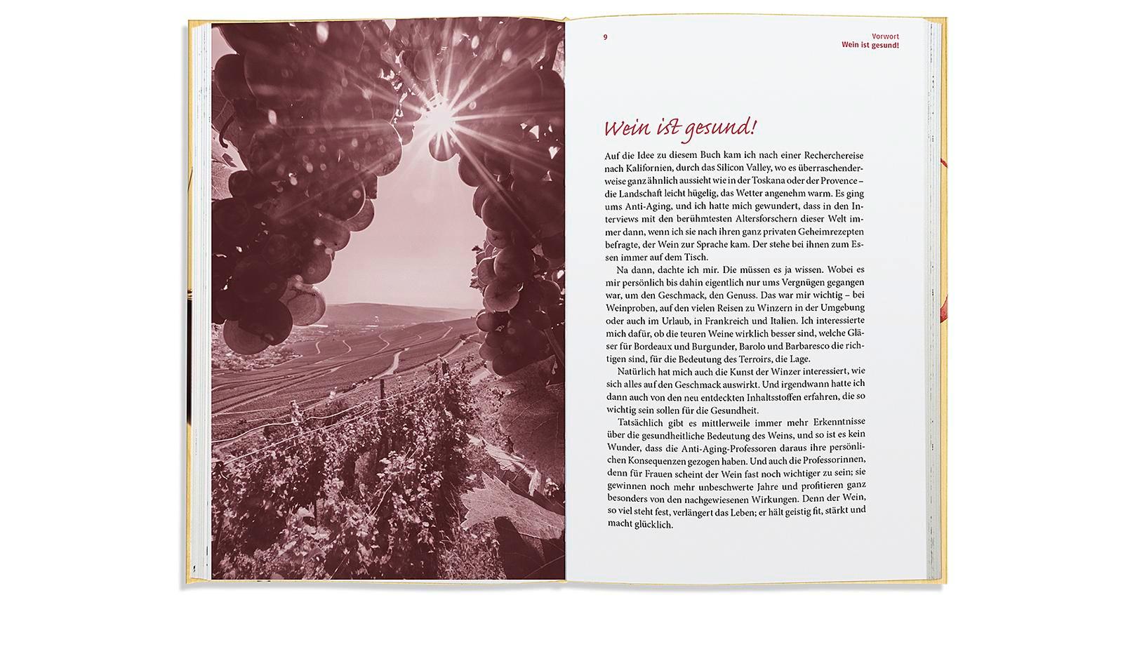 Beispielinhalt (Bild) Wein ist gesund