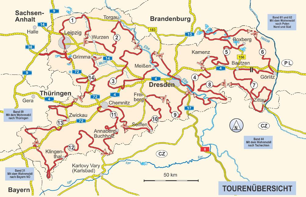 Beispielinhalt (Bild) Mit dem Wohnmobil nach Sachsen