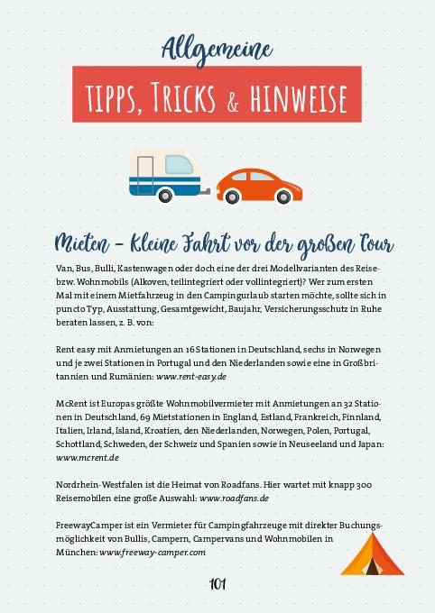 Beispielinhalt (Bild) Unterwegs: Camping-Logbuch