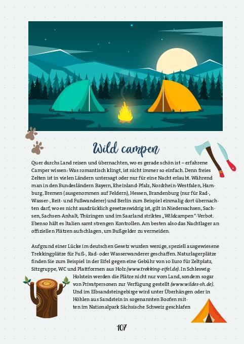 Beispielinhalt (Bild) Unterwegs: Camping-Logbuch