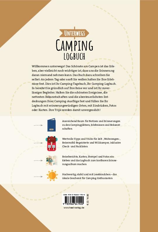 Rückseitencover Unterwegs: Camping-Logbuch