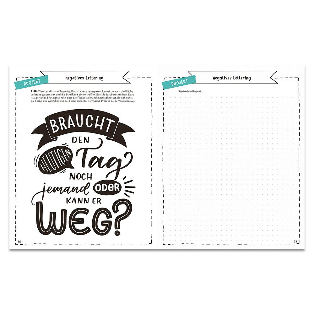 Beispielinhalt (Bild) I Love Lettering - Der Block für alle Schnell-Starter Volume 2
