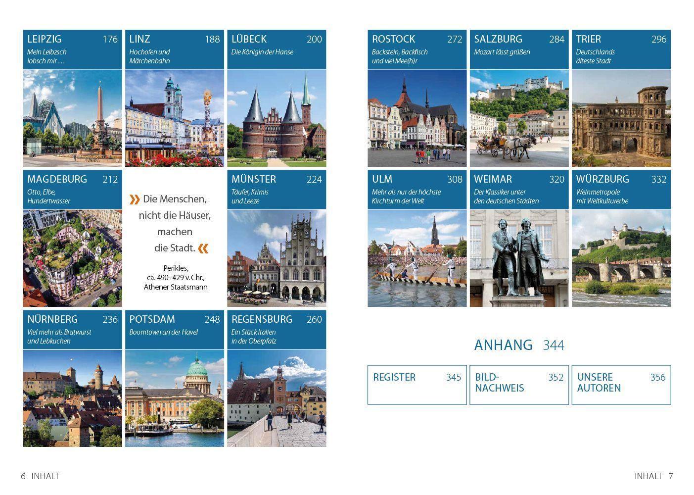 Beispielinhalt (Bild) Lieblingsstädte - Entspannte CityTrips in Deutschland, Österreich und der Schweiz:  28 Ideen abseits der großen Zentren