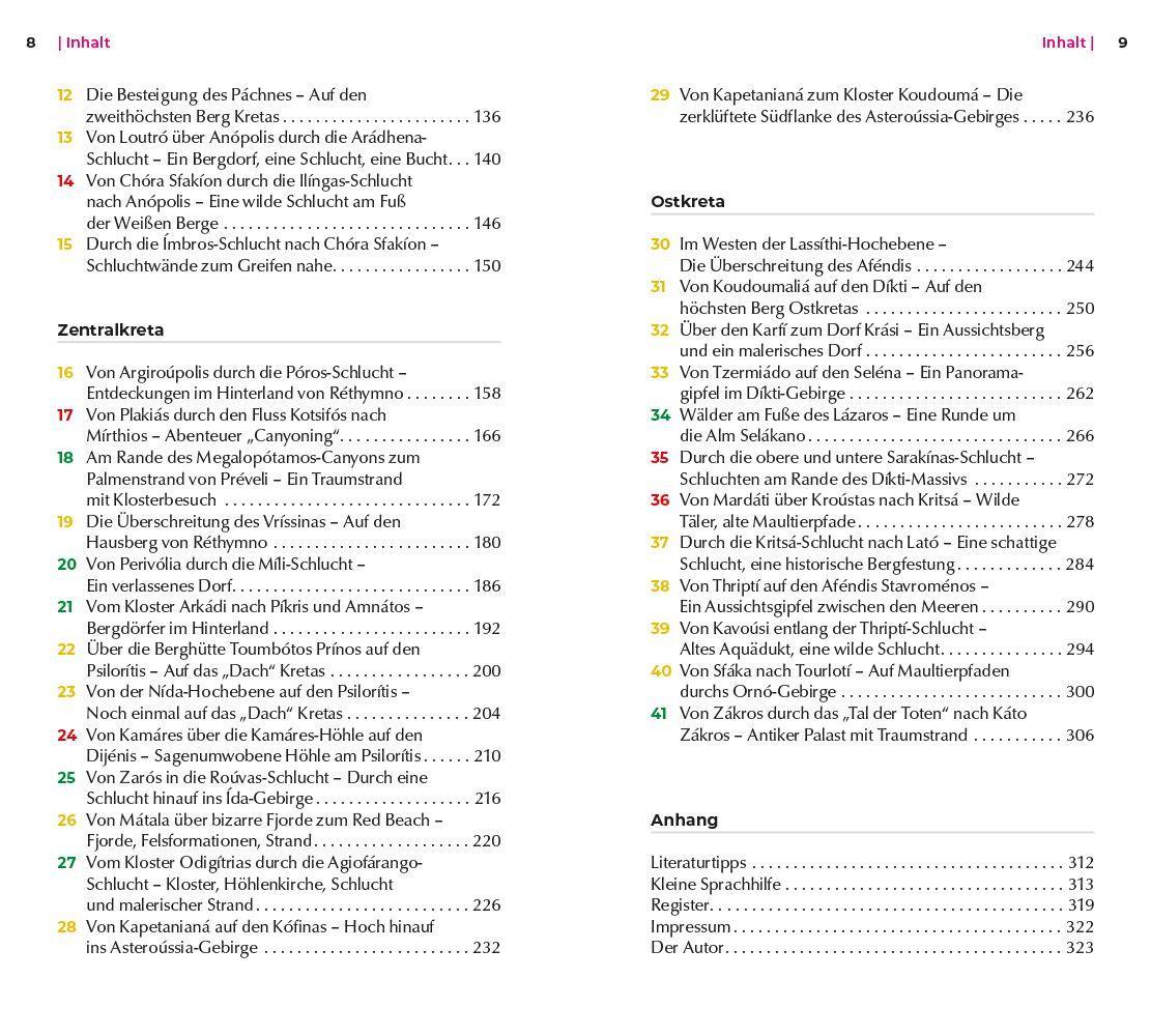 Beispielinhalt (Bild) Reise Know-How Wanderführer Kreta