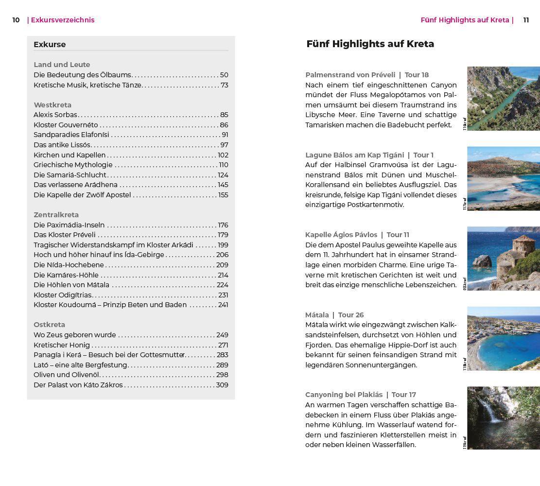 Beispielinhalt (Bild) Reise Know-How Wanderführer Kreta