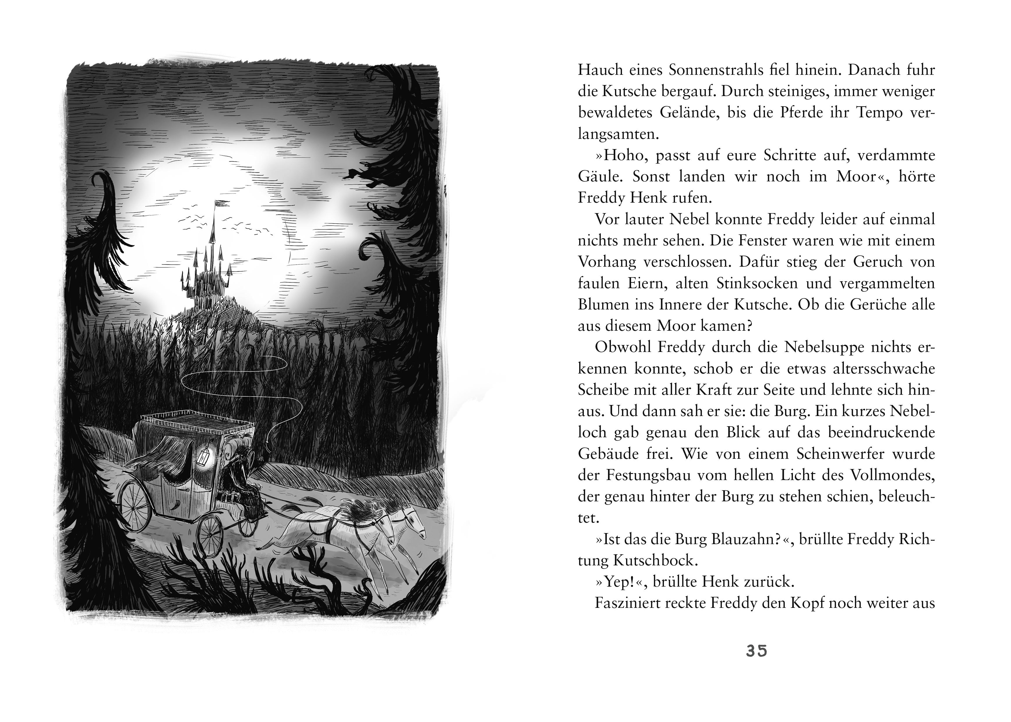 Beispielinhalt (Bild) Geisterschule Blauzahn - Lehrer mit Biss