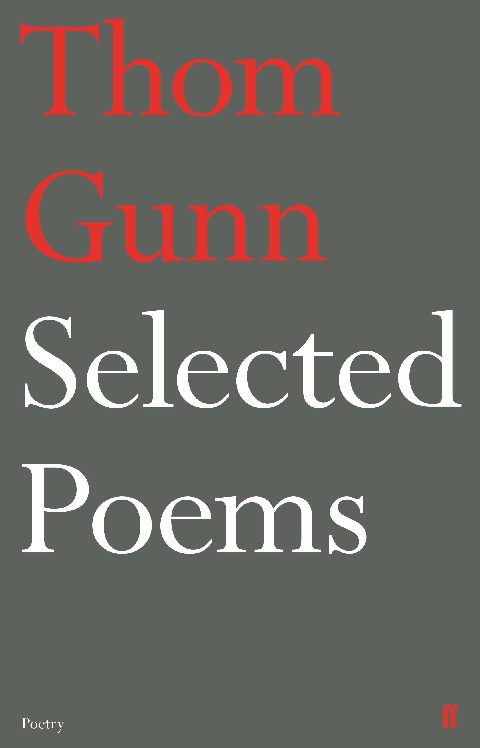 Vorderes Coverbild Selected Poems of Thom Gunn