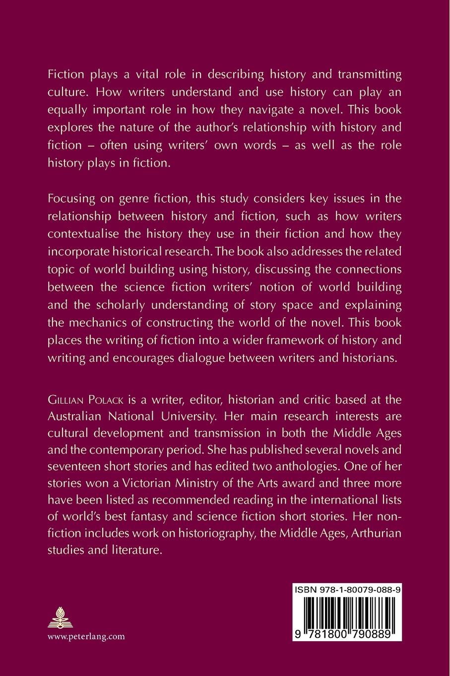 Rückseitencover History and Fiction