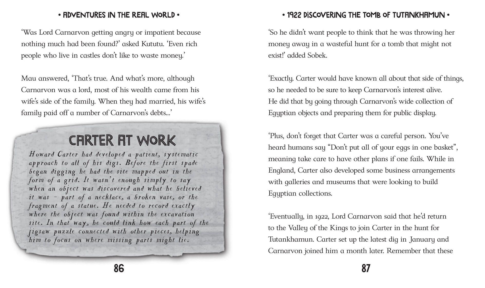 Beispielinhalt (Bild) Adventures in the Real World: Discovering The Tomb of Tutankhamun