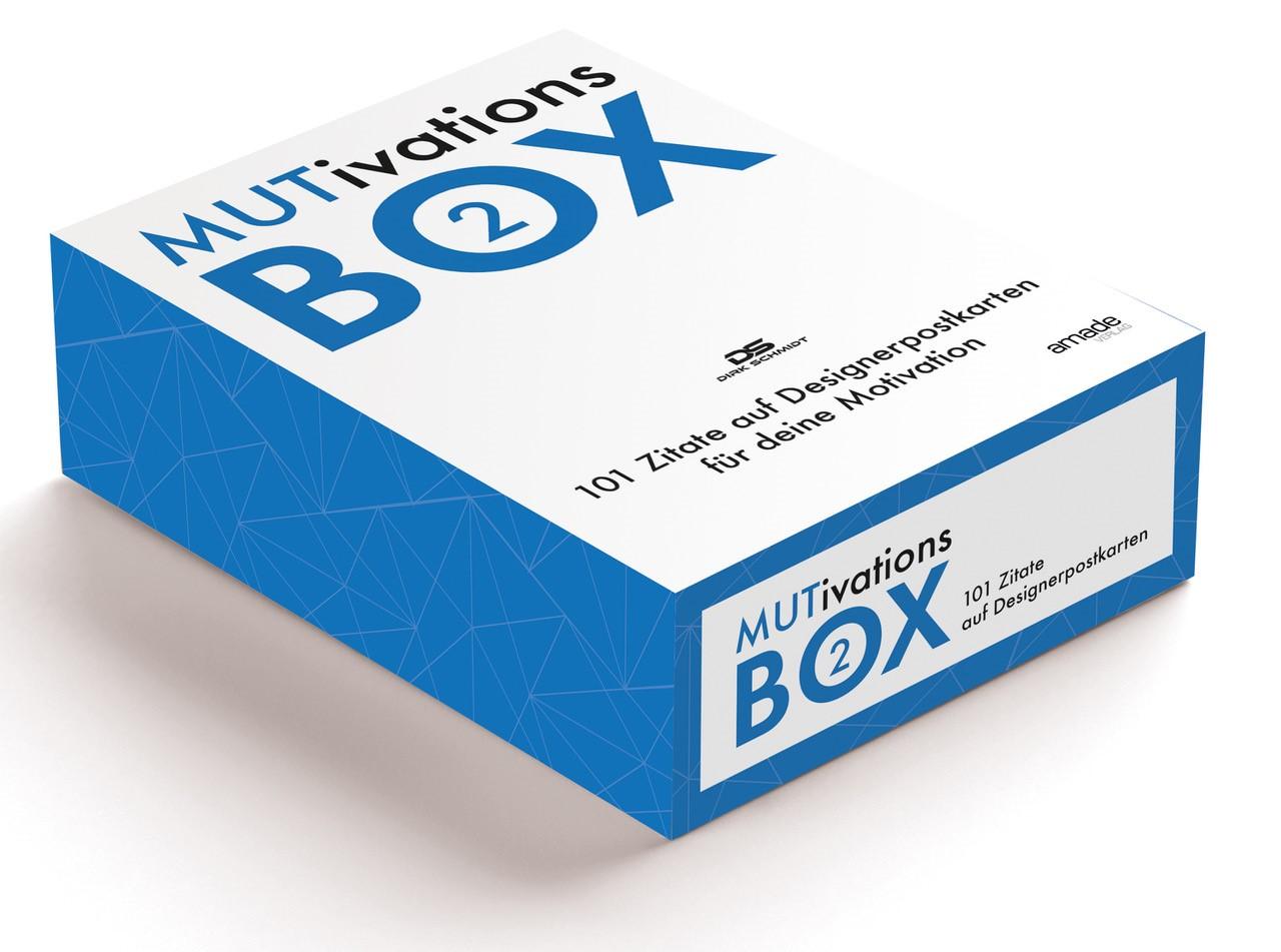Beispielinhalt (Bild) MUTivationsbox 2 - 101 Zitate auf Designerpostkarten