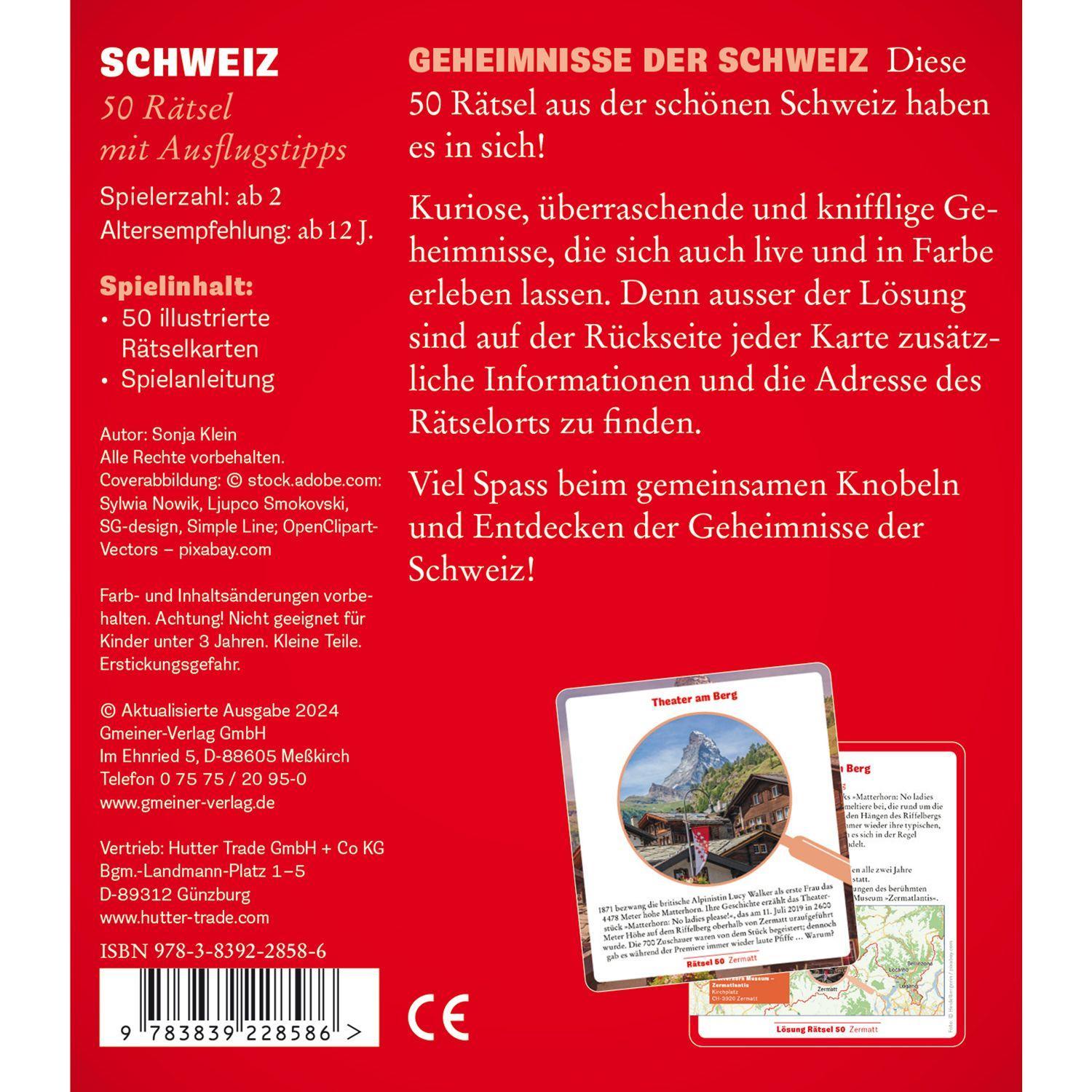 Beispielinhalt (Bild) Schweiz - 50 Rätsel mit Ausflugstipps