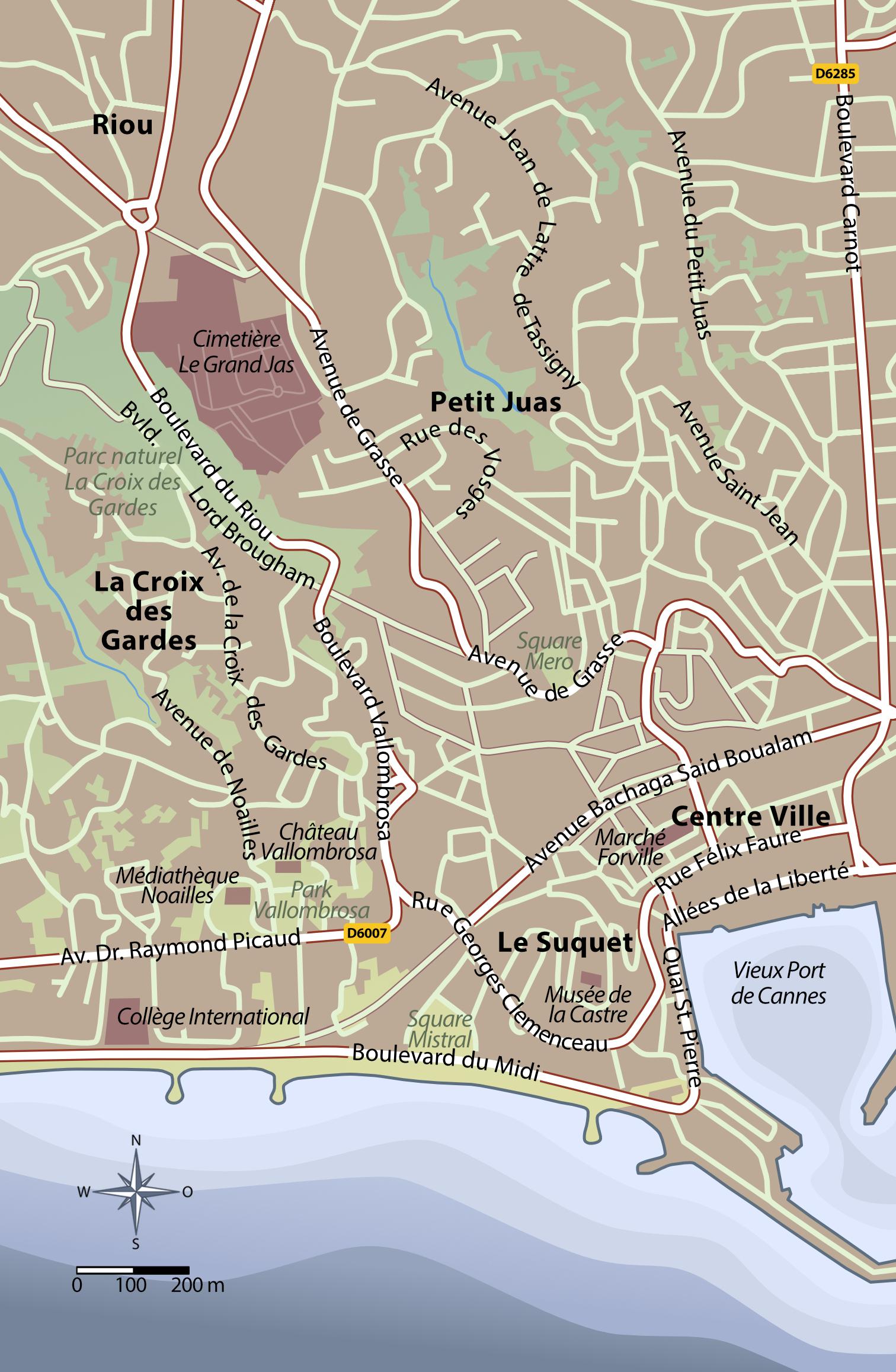 Beispielinhalt (Bild) Lange Schatten über der Côte d'Azur