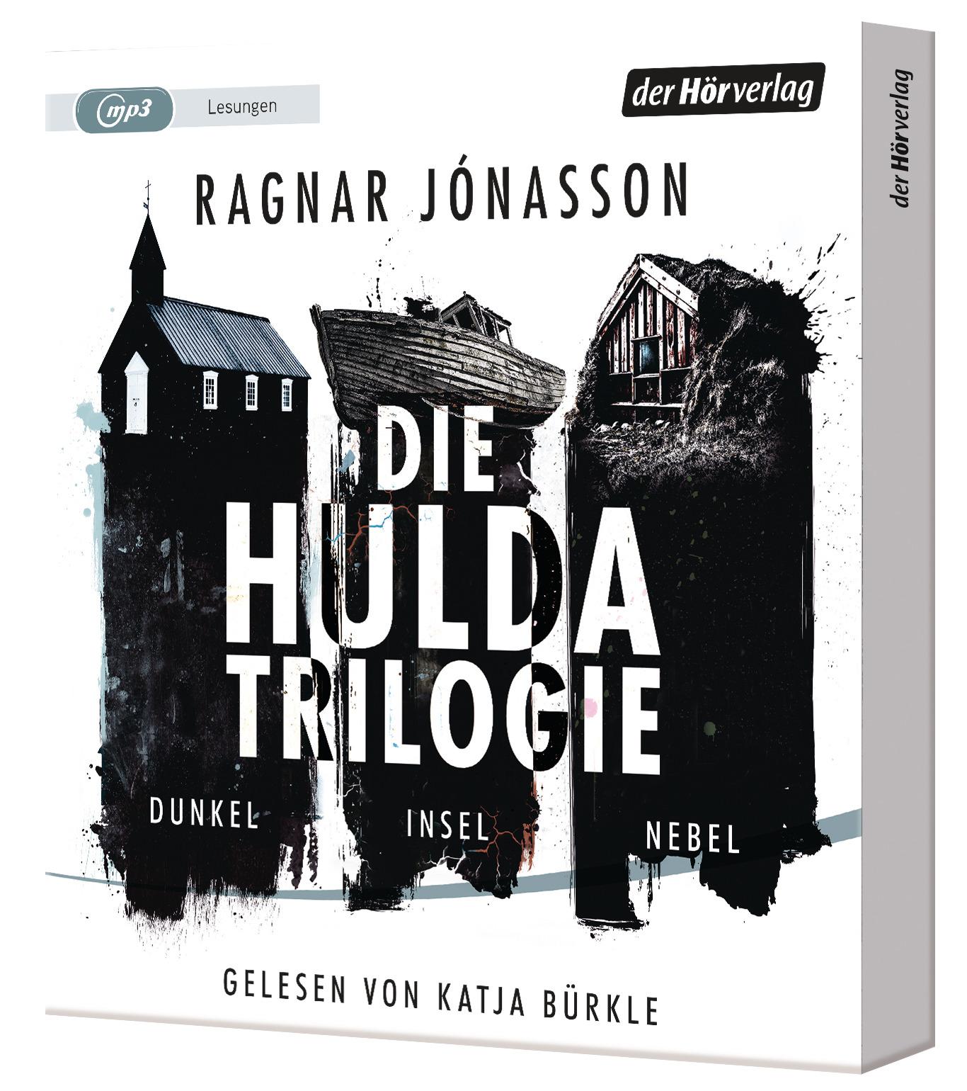 Vorderes Coverbild Die Hulda-Trilogie. Dunkel - Insel - Nebel