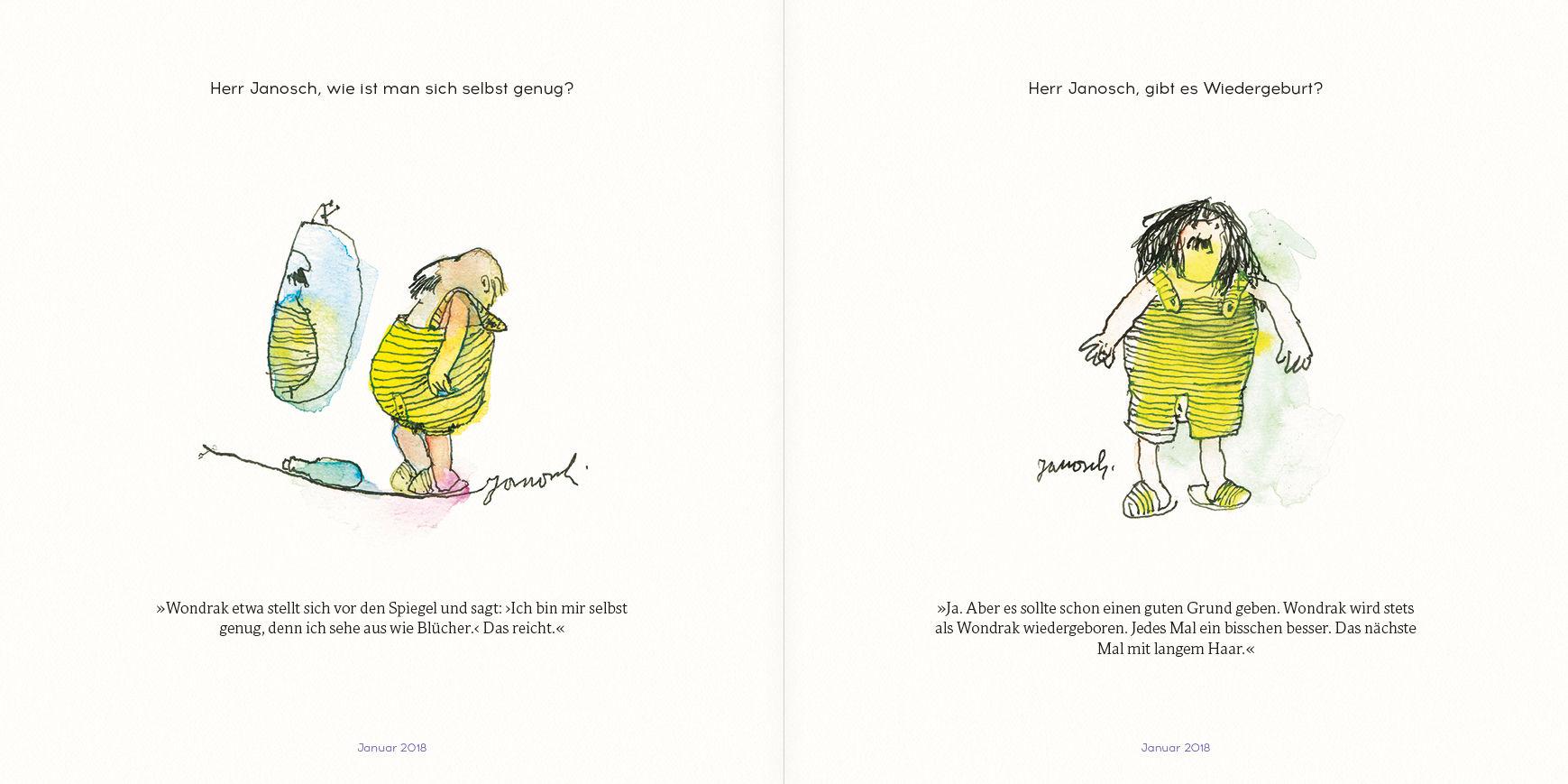Beispielinhalt (Bild) Janosch: Herr Wondrak, wie kommt man durchs Leben?
