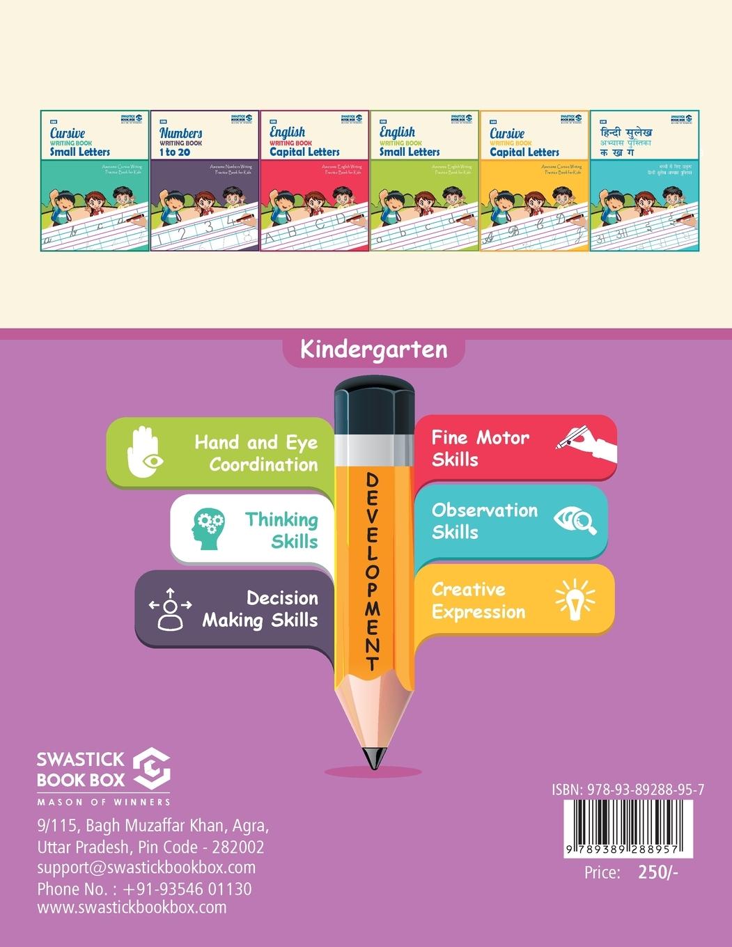 Rückseitencover SBB Cursive Writing Book Capital and Small Letters with Pencil control