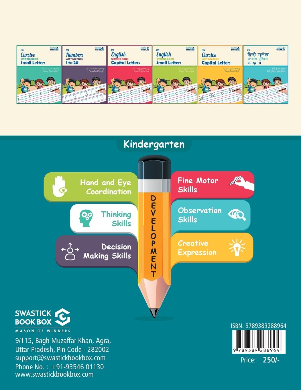 Rückseitencover SBB English Writing Book Capital and Small Letters with Pencil control