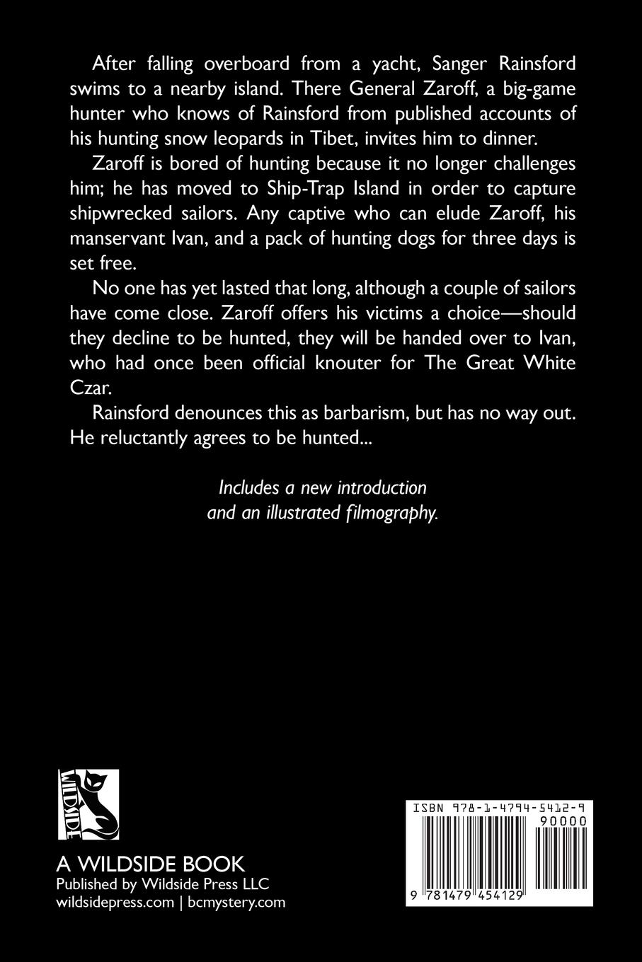 Rückseitencover The Most Dangerous Game