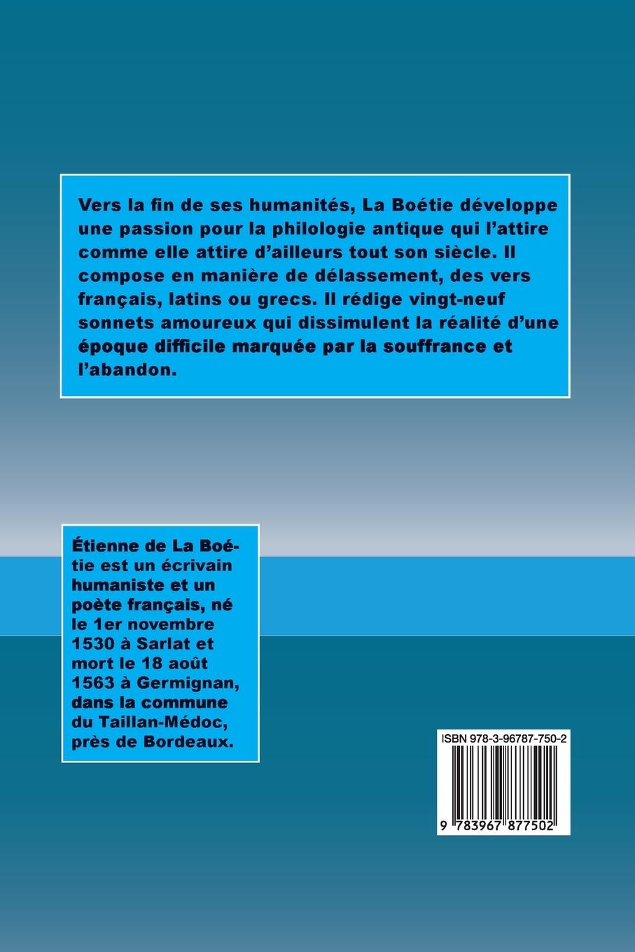 Rückseitencover Vingt et neuf sonnets