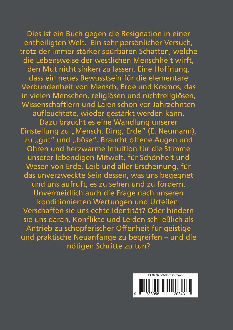 Rückseitencover Die Göttlichkeit des Irdischen