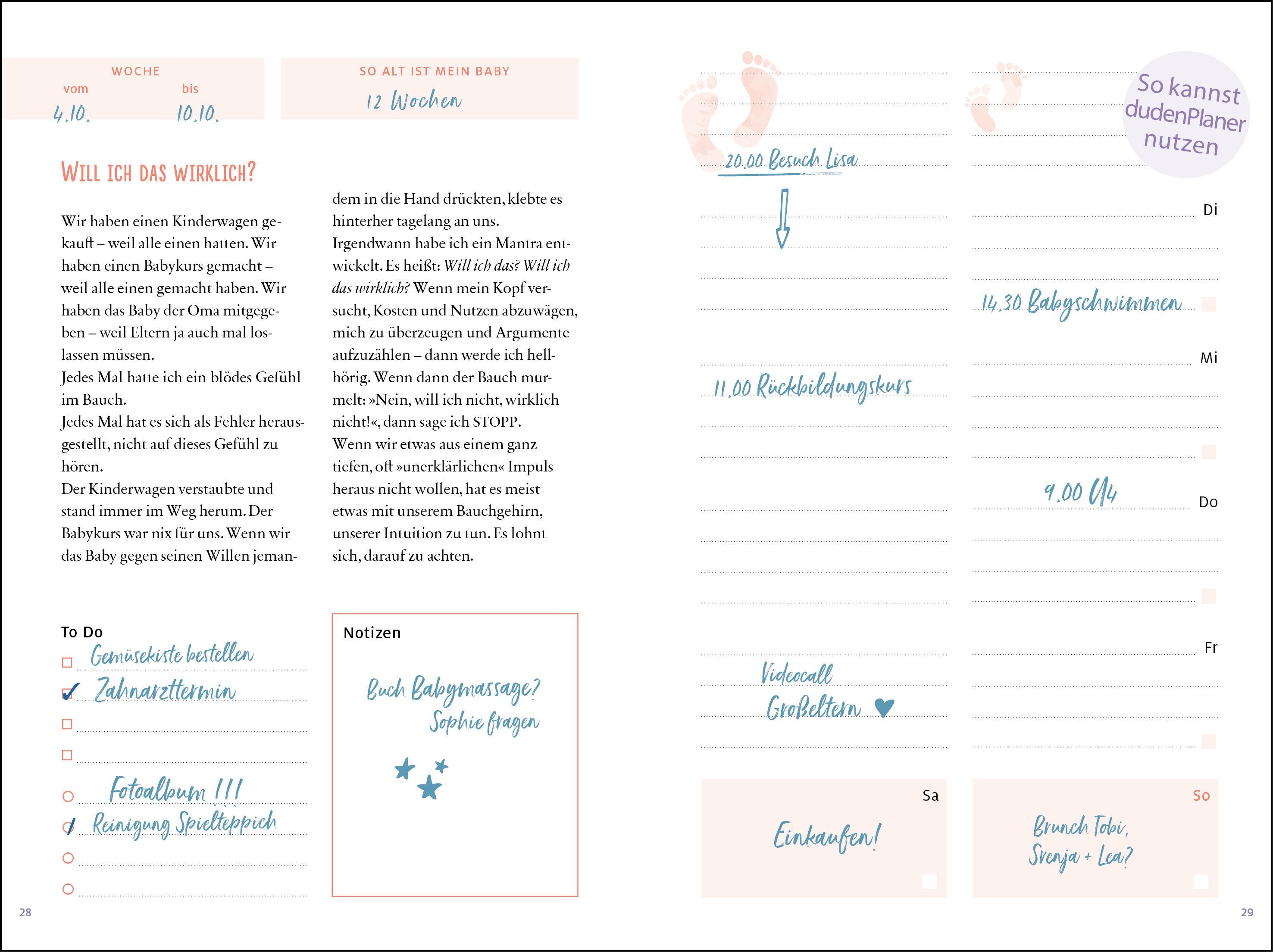 Beispielinhalt (Bild) artgerecht - Der andere Baby-Planer