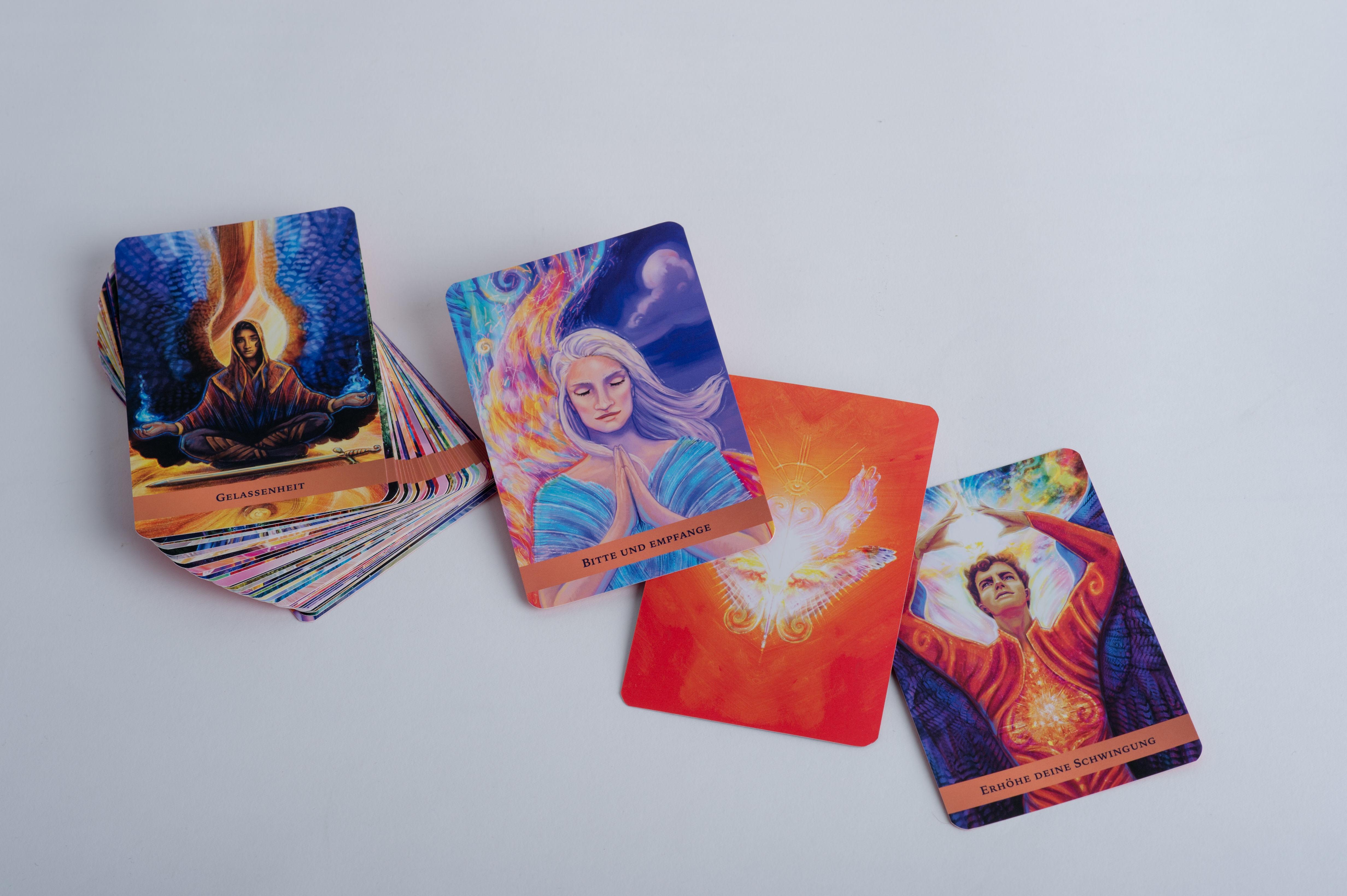 Beispielinhalt (Bild) Das Schutzengel-Orakel. Buch mit 44 Karten