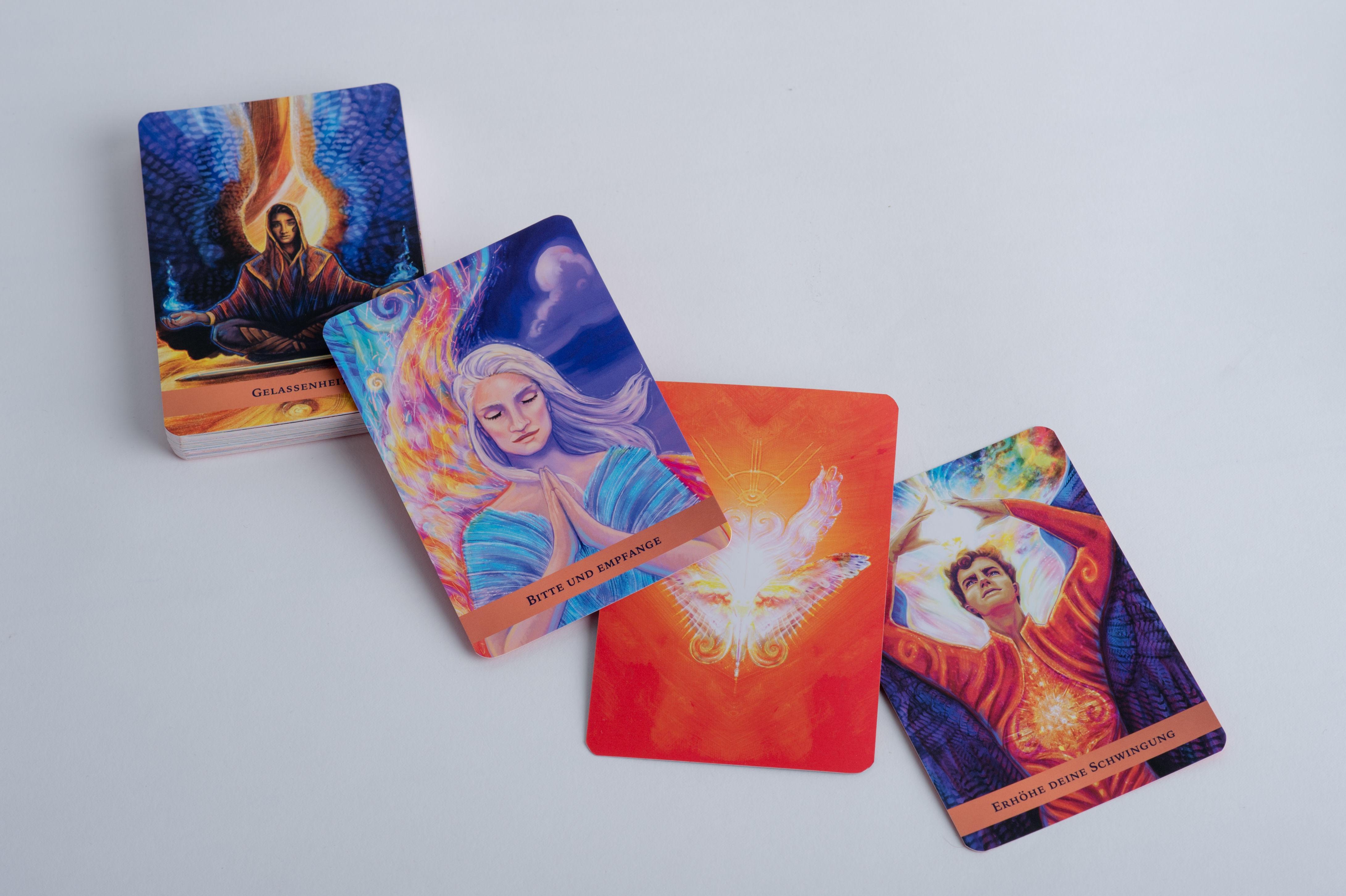 Beispielinhalt (Bild) Das Schutzengel-Orakel. Buch mit 44 Karten