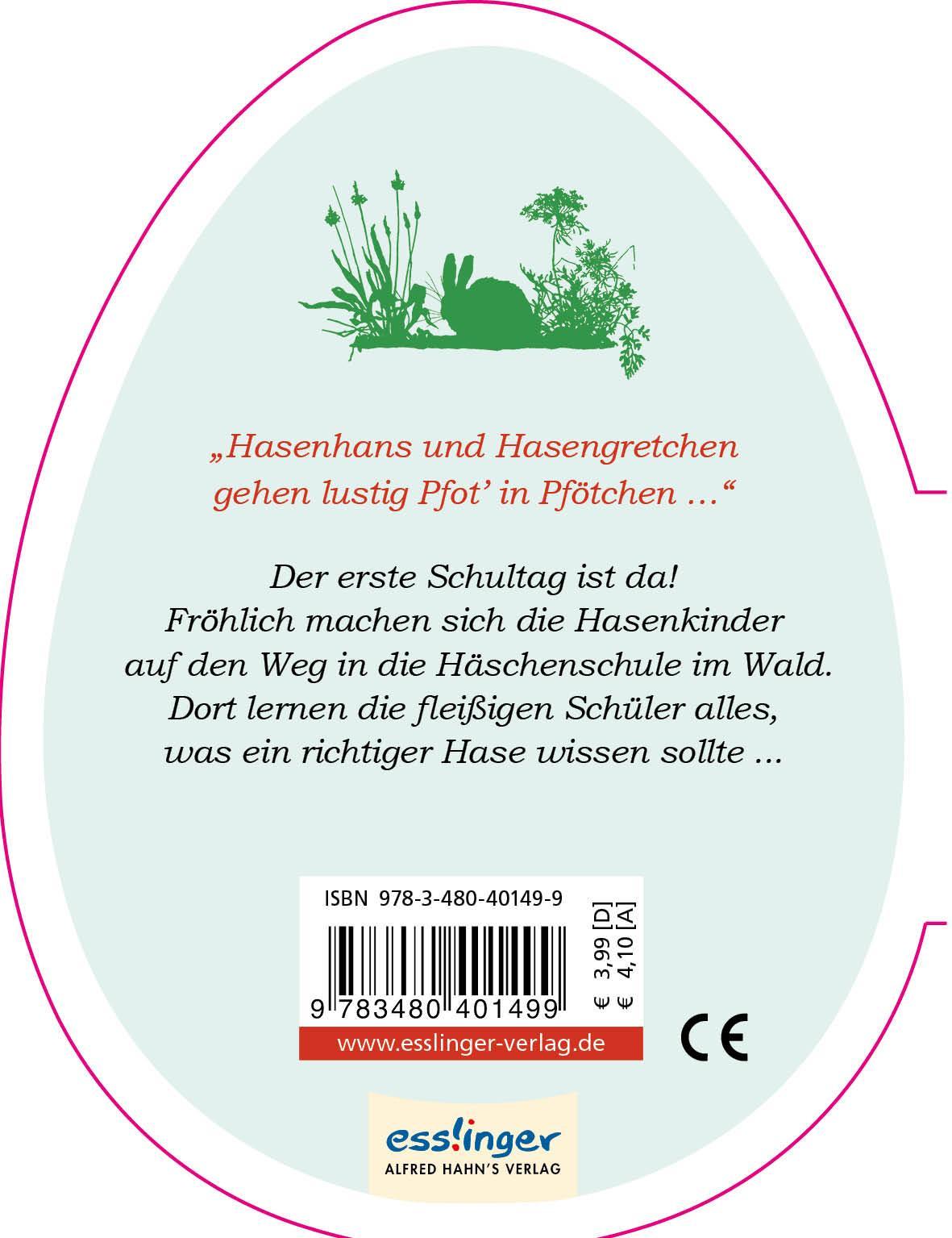 Rückseitencover Die Häschenschule: Pappbilderbuch in Ei-Form