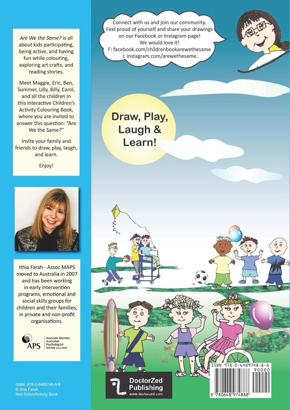 Rückseitencover Are We The Same? Children's Activity Book