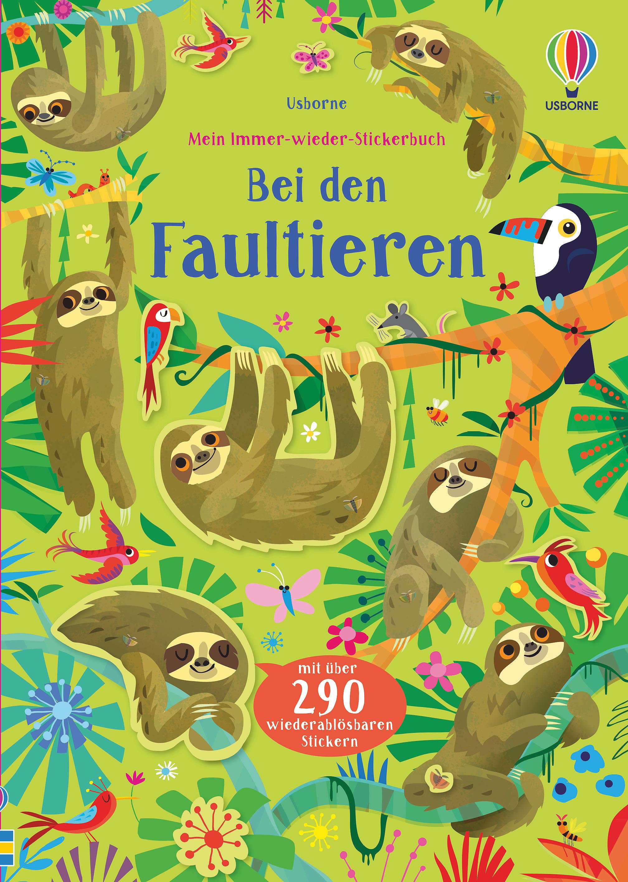 Vorderes Coverbild Mein Immer-wieder-Stickerbuch: Bei den Faultieren