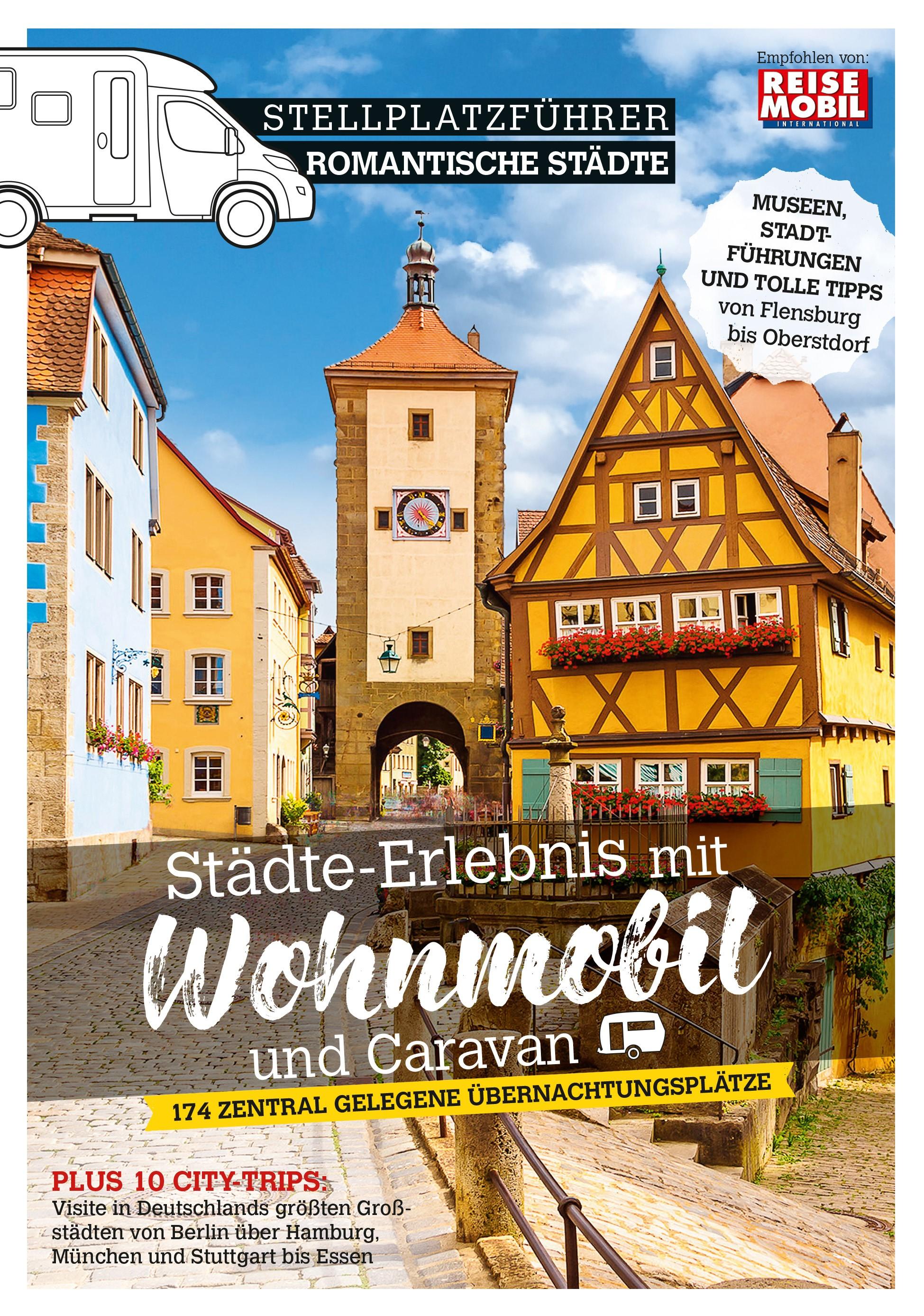 Vorderes Coverbild Stellplatzführer Romantische Städte