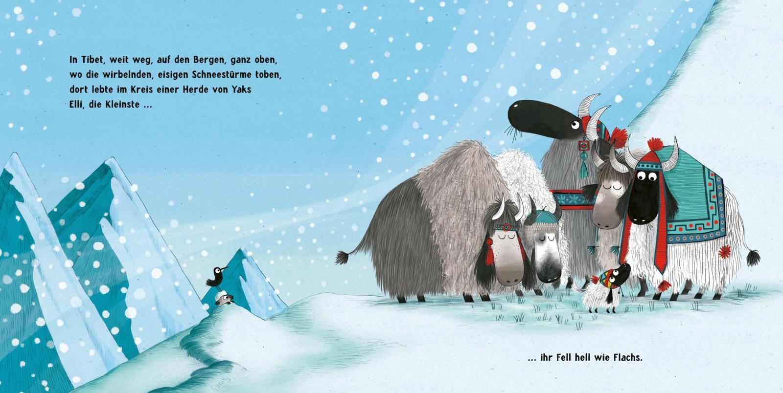 Beispielinhalt (Bild) Elli, das kleine Yak 1: Elli, die Kleinste von allen