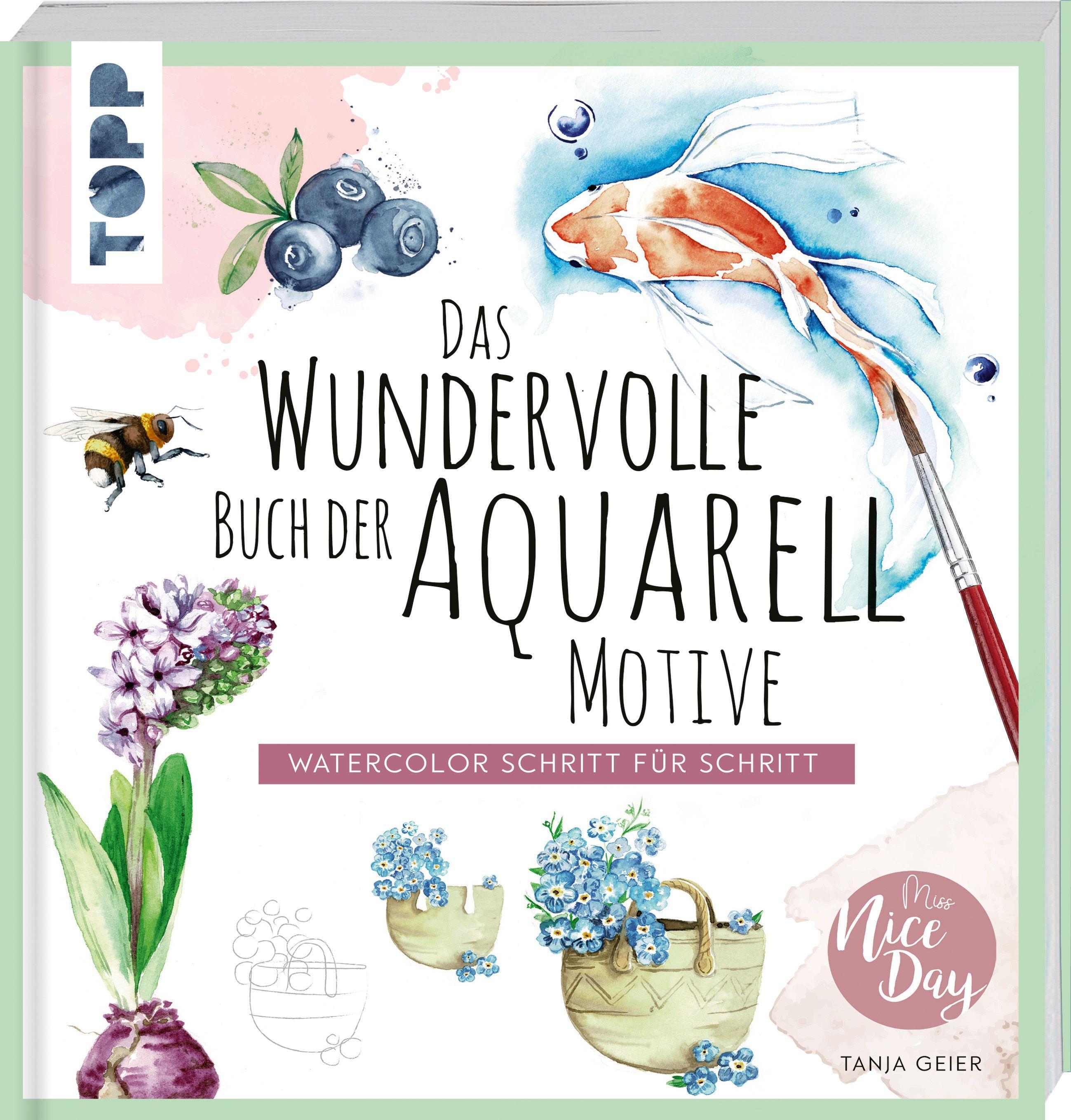 Vorderes Coverbild Das wundervolle Buch der Aquarell-Motive
