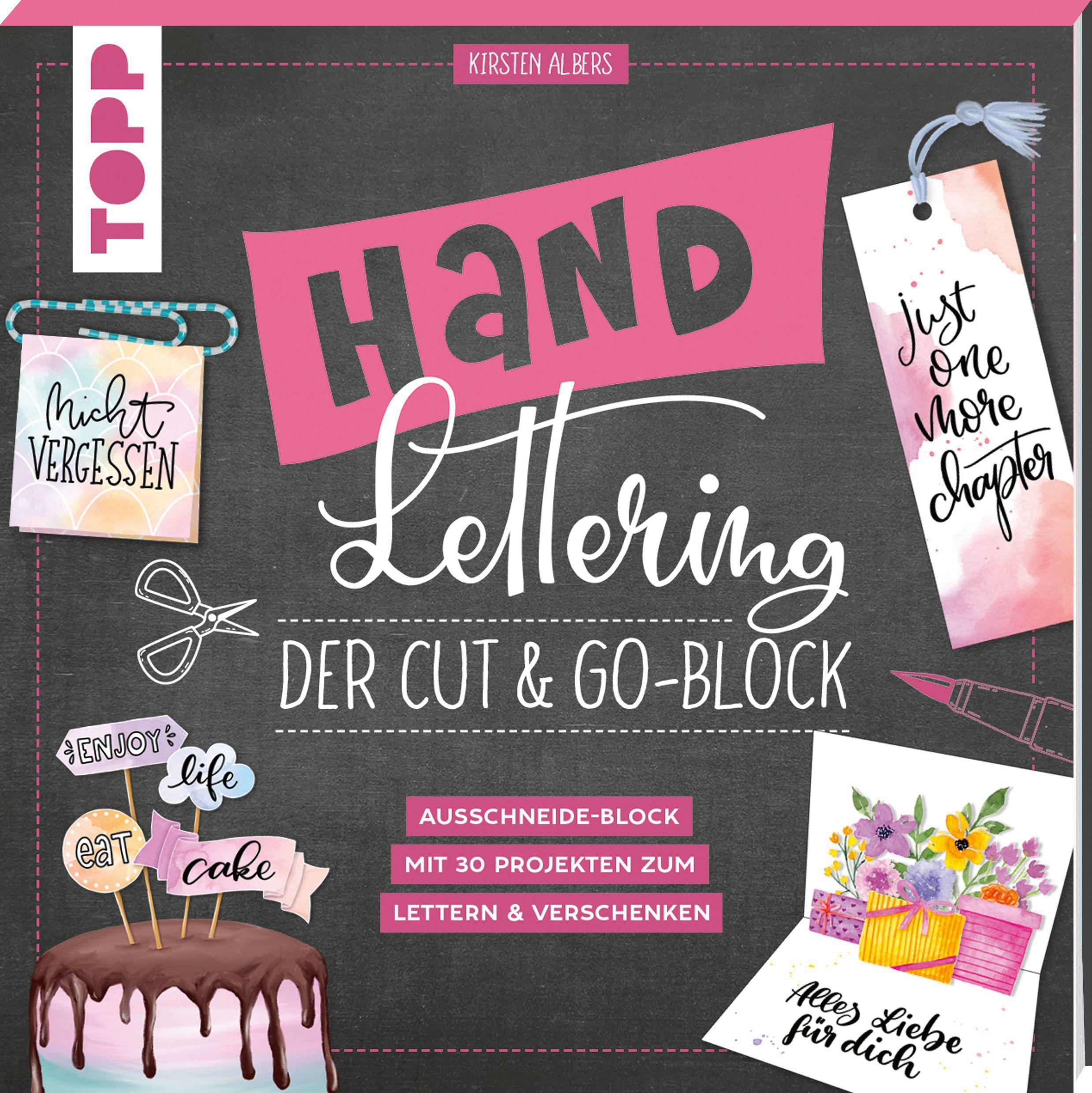 Vorderes Coverbild Handlettering. Der Cut & Go-Block