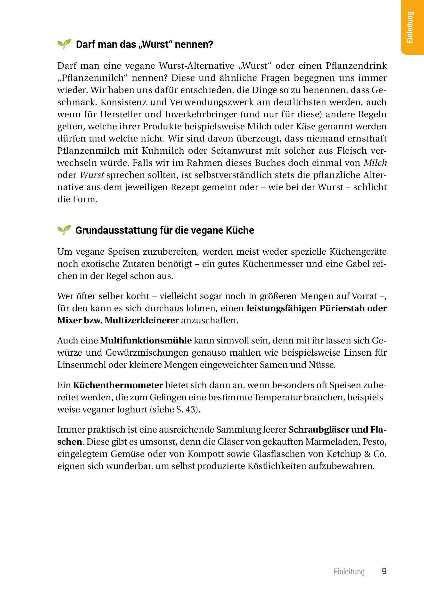 Beispielinhalt (Bild) Selber machen statt kaufen - Vegane Küche