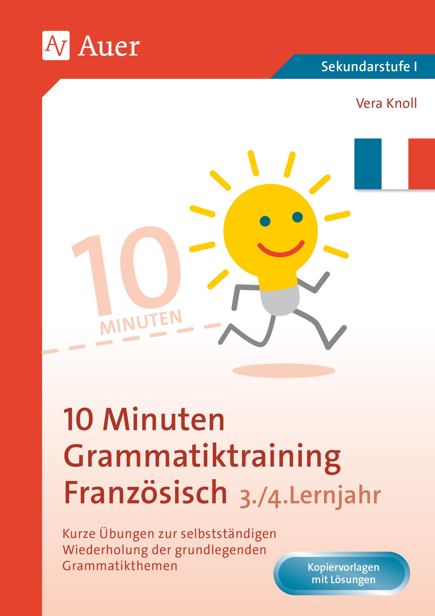 Vorderes Coverbild 10-Minuten-Grammatiktraining Französisch Lj. 3-4