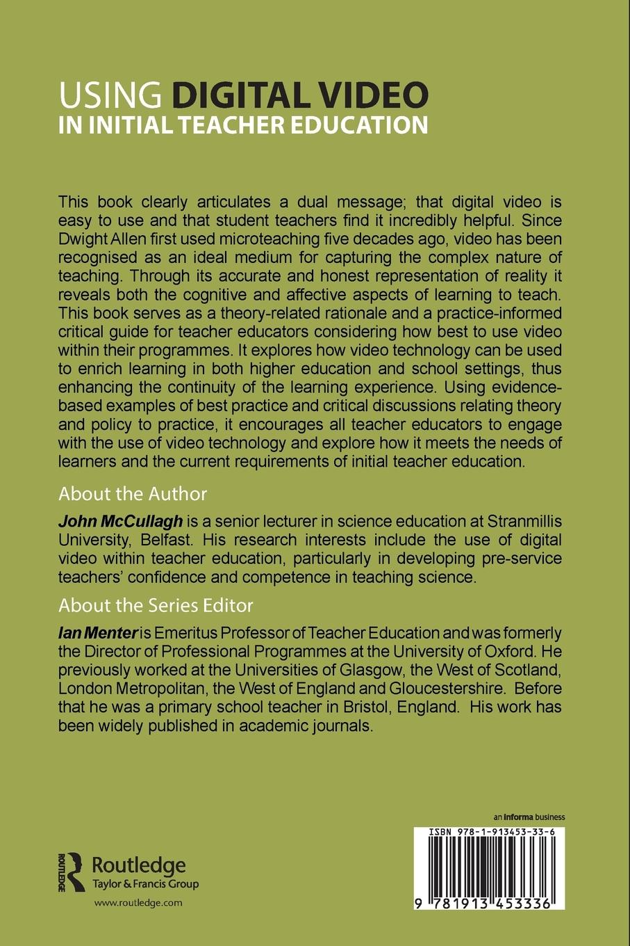 Rückseitencover Using Digital Video in Initial Teacher Education