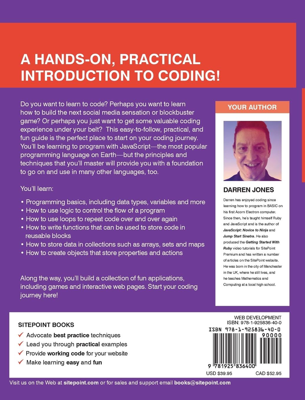 Rückseitencover Learn to Code with JavaScript