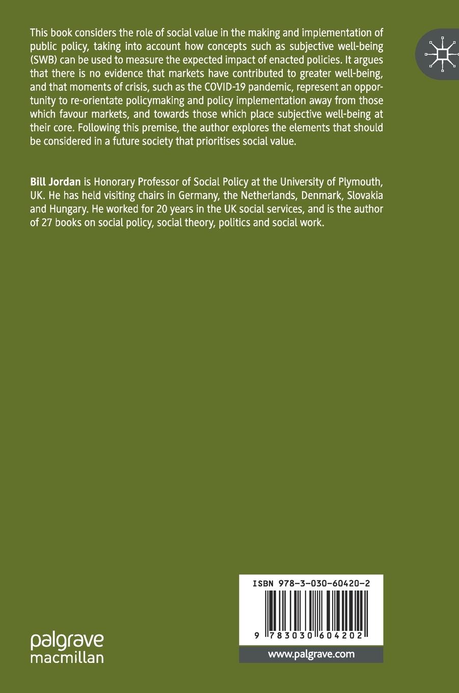 Rückseitencover Social Value in Public Policy