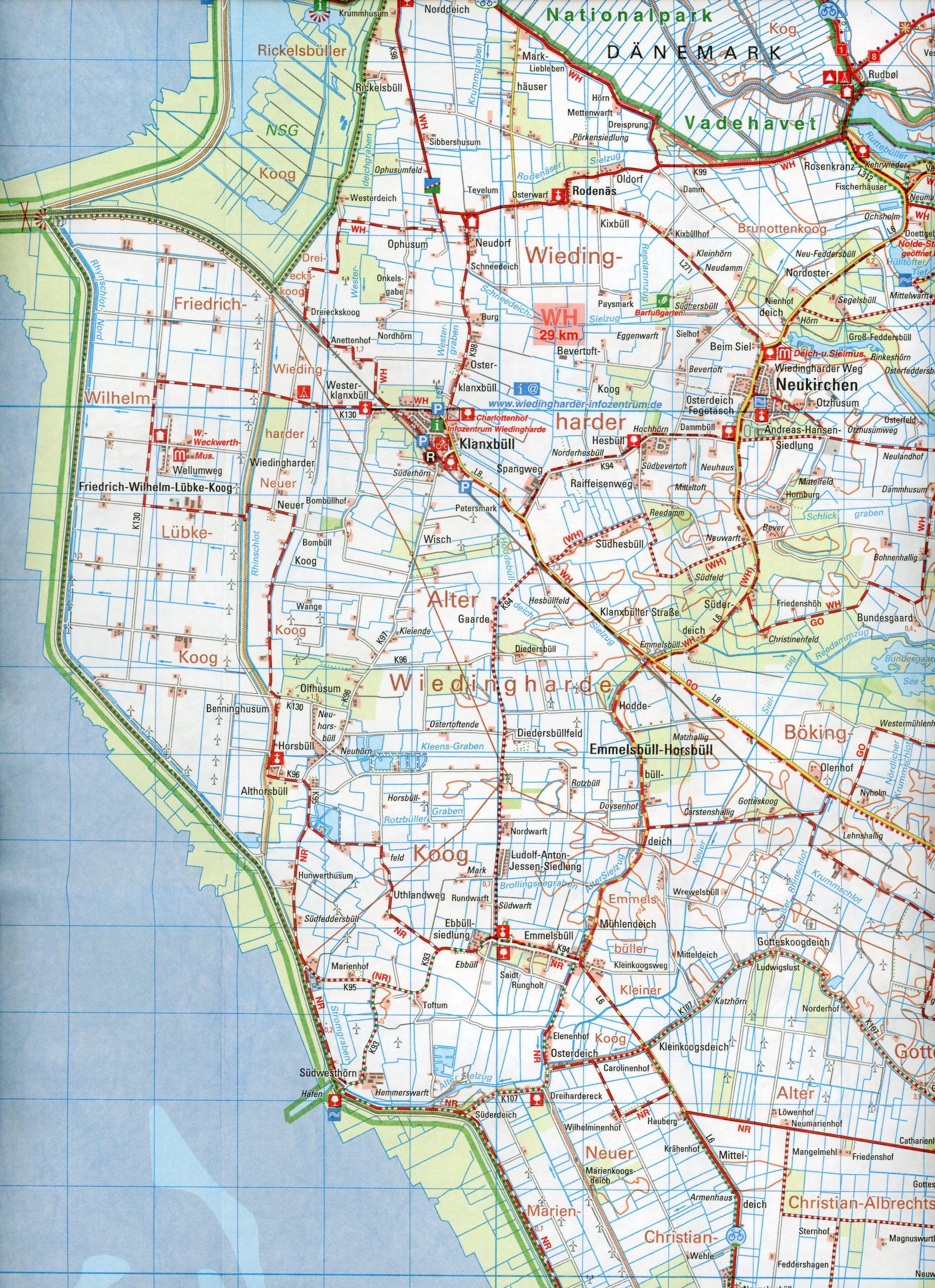 Beispielinhalt (Bild) Niebüll - Bredstedt  Wander- und Freizeitkarte 1:50 000