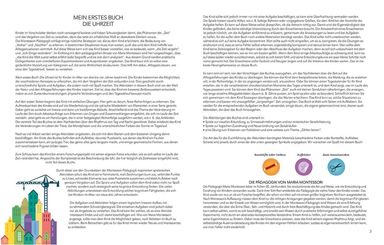 Beispielinhalt (Bild) Mein erstes Buch - Die Uhrzeit