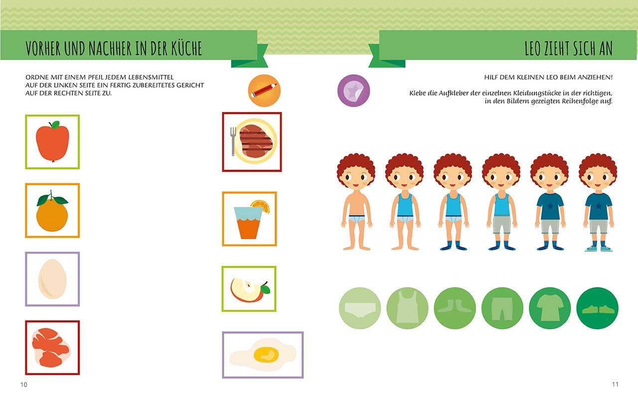 Beispielinhalt (Bild) Mein erstes Buch - Die Uhrzeit