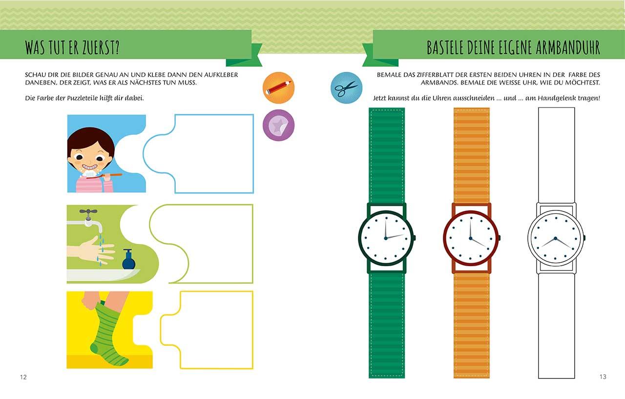Beispielinhalt (Bild) Mein erstes Buch - Die Uhrzeit