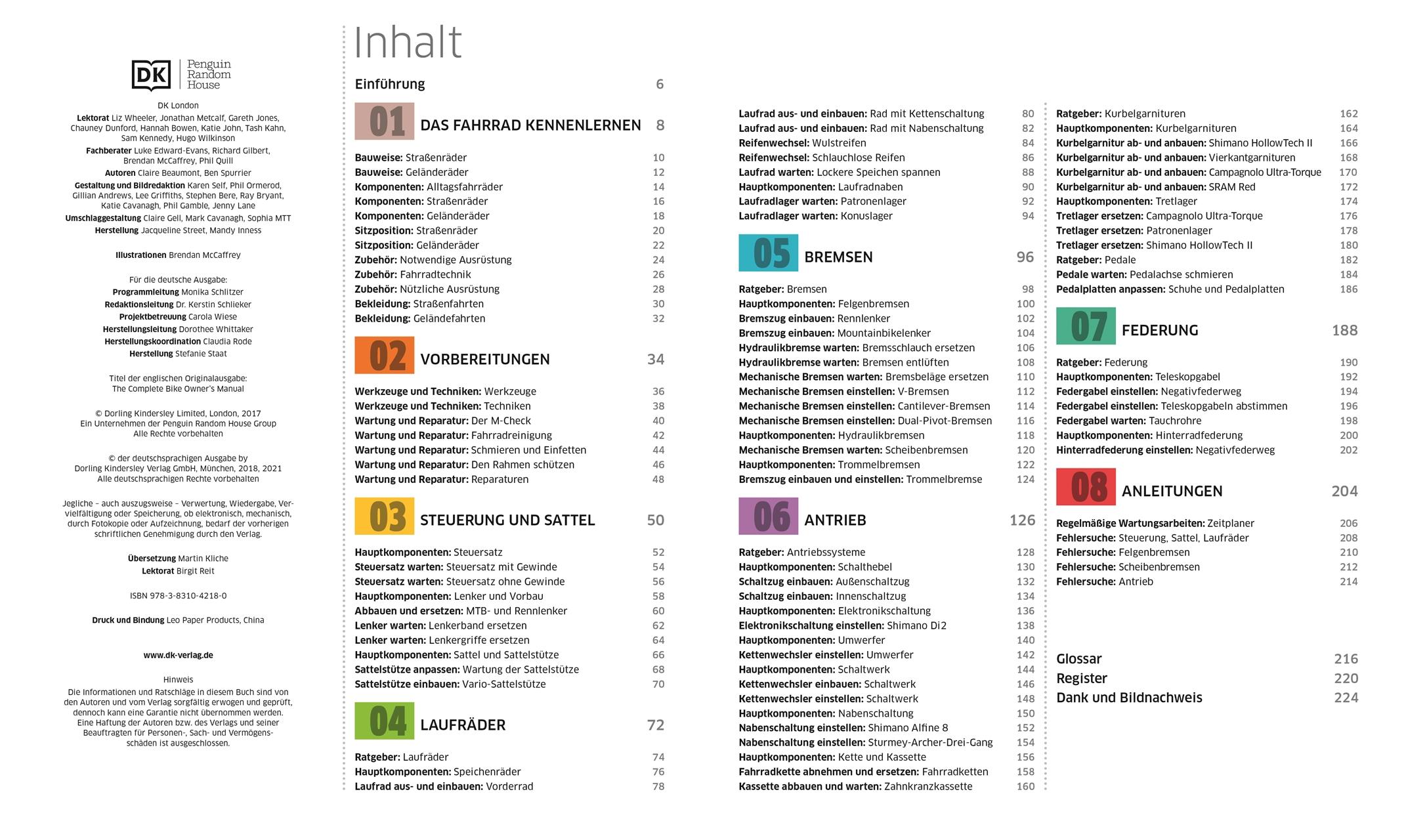 Beispielinhalt (Bild) Das ultimative Fahrrad-Handbuch
